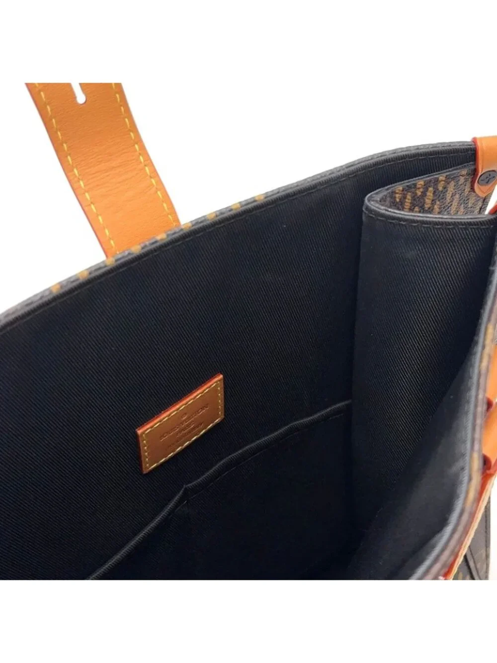 Louis Vuitton Mini Tote Damier Ebene Giant LV Squared Shoulder Bag Leather
